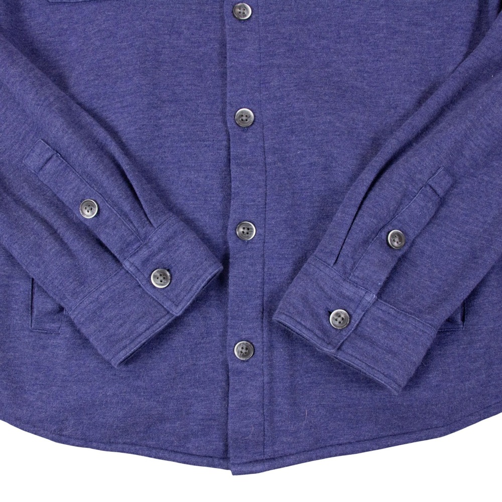 JoS A Bank Reserve Mens L Tailored Fit Pima Cotton Modal Shirt Jacket Blue - Picture 4 of 12